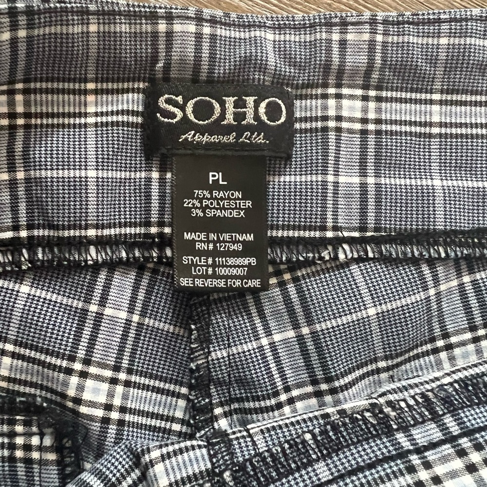 Plaid navy pants